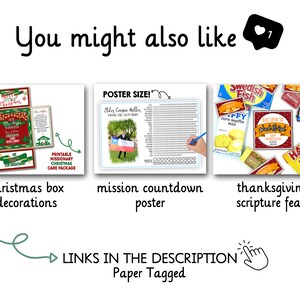 LDS Missionary Birthday Package, Printable Missionary Birthday Package, LDS Care Package, LDS ...