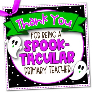 Primaire leraar dank u cadeaukaartjes, Halloween primaire leraar dank u, SpookTacular primaire leraar, Halloween primaire leraar cadeau