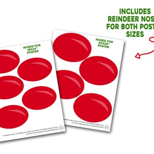Pin the Nose on the Reindeer, Printable, Christmas Class Party Game ...