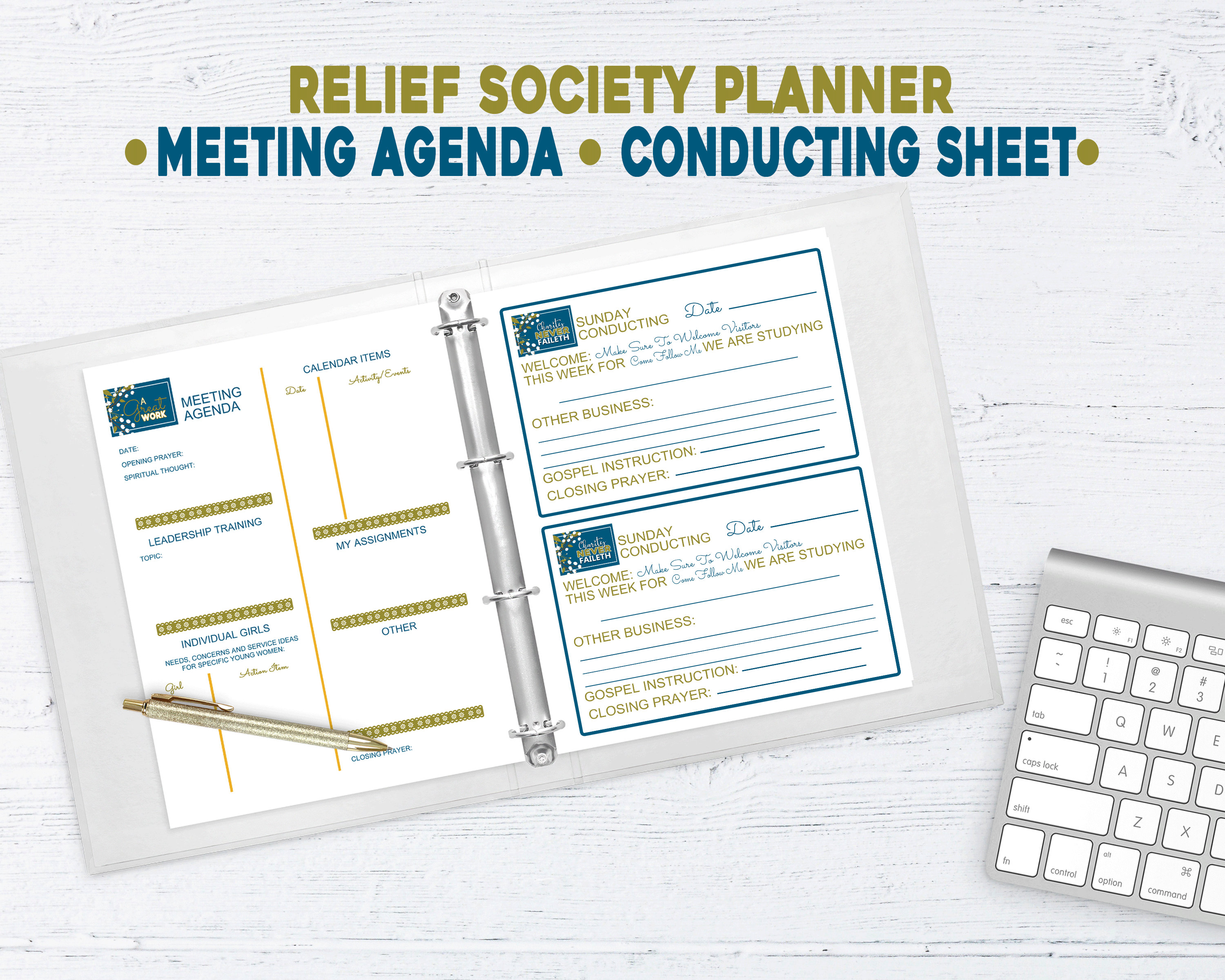 2024 Relief Society Planner, Relief Society Binder, LDS Relief Society  2024, Editable, Printable Instant Download, Calendar, Ministering - Etsy