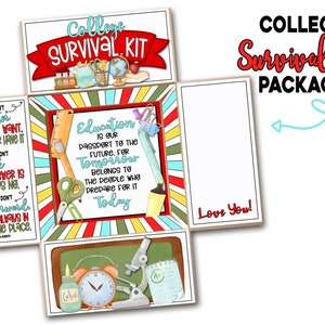 College Survival Kit Care Package, Printable College Care Package, College Student Survival Kit Package, College Care Package, Care Box