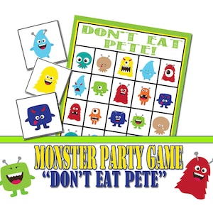 Monster Birthday Party Game, Don't Eat Pete, Group Game, Monster ...