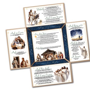 Pacote de decoração de cuidados para a natividade, pacote de cuidados para o Natal para impressão, pacote de cuidados religiosos, pacote de Natal missionário, nascimento de Cristo