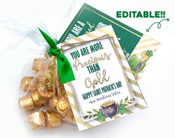 Saint Patrick&#39;s Day Ministering Idea, Ministering Tag, March Ministering Tag, Young Women, LDS Ministering Ideas, LDS Printables