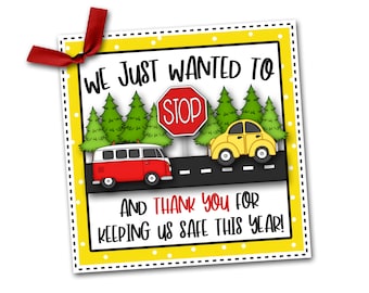Presentetikett till Crossing Guard, present till Crossing Guard, tacketiketter till Crossing Guard, presentetiketter till skolan, presentkort, present till föräldraföreningen, utskrivbar presentetikett