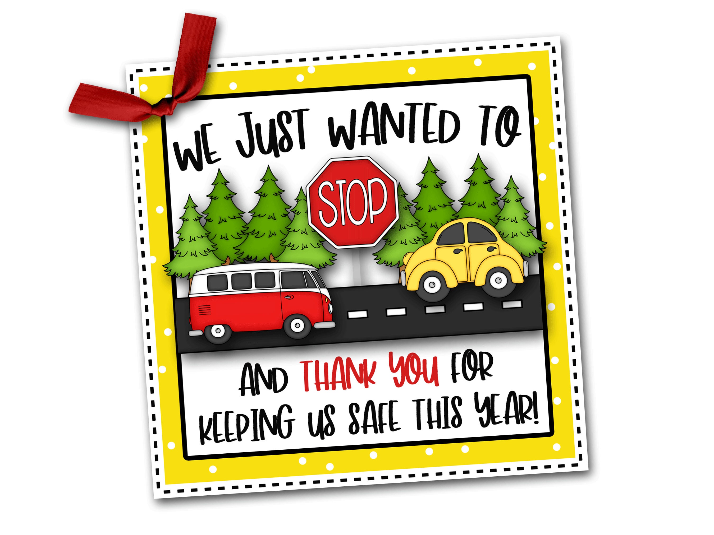 Crossing Guard Gift Tag, Crossing Guard Gift, Crossing Guard Thank You Gift Tags, School Gift Tags, Gift Card, PTA Gift, Printable Gift Tag