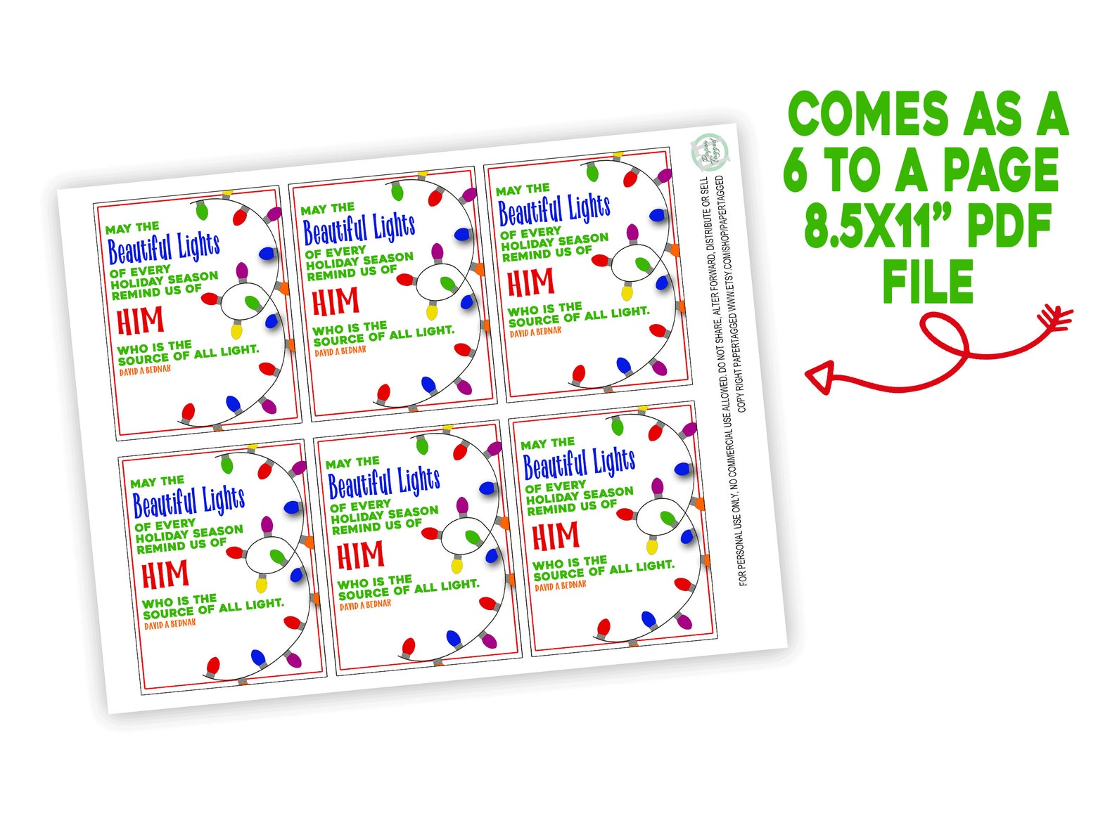 Primary Christmas Gift LDS Primary Christmas Gift Primary Etsy