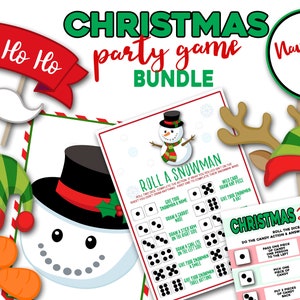 Christmas Party Game Bundle, Group Party Games, Family Friendly Christmas Games, Holiday Party Games, Holiday Class Party Game, Printable
