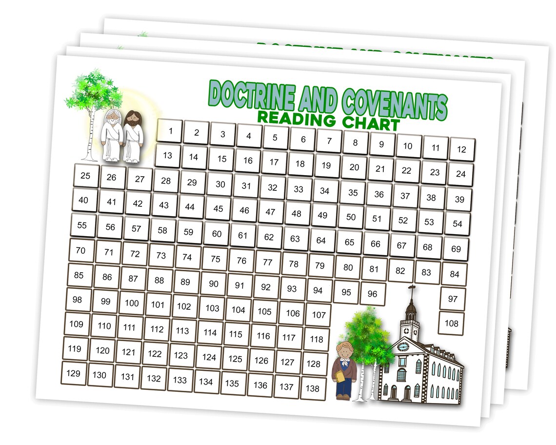Doctrine and Covenants Reading Chart Come Follow Me D and C Etsy Doctrine and Covenants Reading Chart Come Follow Me D and C Etsy