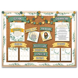 2024 Young Women Bulletin Board Kit, LDS Young Women Theme, I Am a Disciple of Jesus Christ, LDS Young Women 2024, Printable Bulletin Board