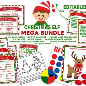 Elf Idea, Easy Elf Ideas, Printable Elf Ideas, Quick Elf Ideas, Family Tradition, Christmas Elf Idea, Last Minute Elf Printable, Mega Bundle image 1