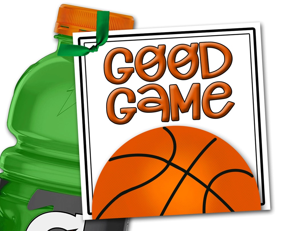 Basketball Treat Tag, Basketball Good Luck Favor Tag, Good Game