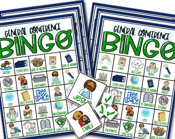 General Conference Bingo, General Conference Activities for Kids, LDS General Conference, General Conference Game, Printable, LDS Kids