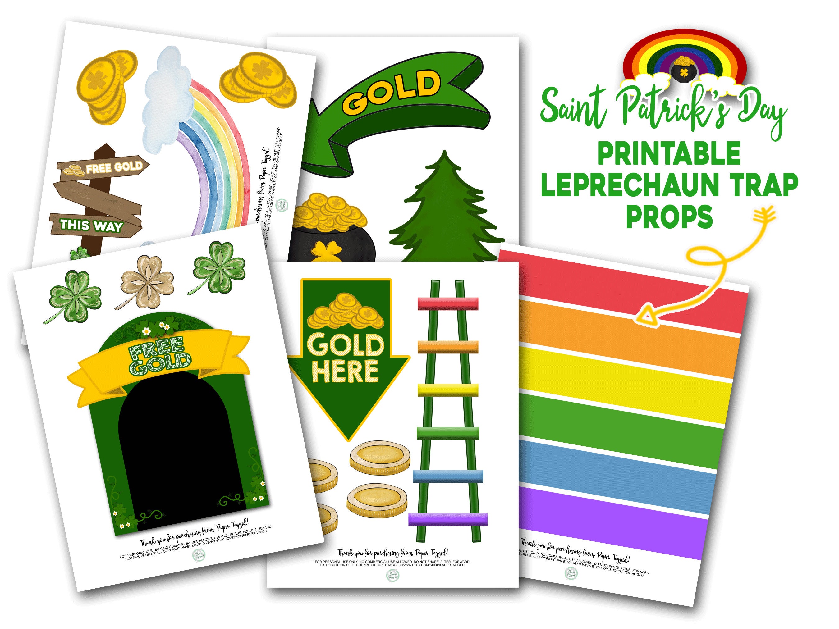 St. Patrick's Day Cardstock & Plastic Leprechaun Trap Kit, 20pc