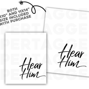 Hear Him, LDS Hear Him, Hear Him, Digital Print, LDS Gift, General ...