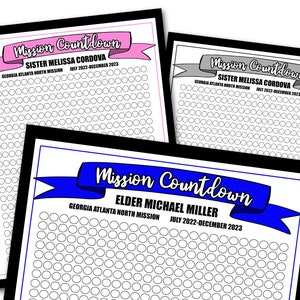 Mission Countdown Poster, LDS Mission Countdown, Latter Day Saint Mission, Mission Countdown, Editable, LDS Mission Countdown Poster