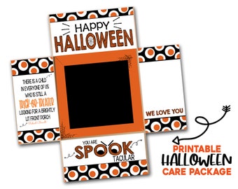 Paquete de atención de Halloween, Paquete de atención de Halloween imprimible, Paquete de atención de Halloween para estudiantes universitarios, Paquete de atención militar de Halloween, Caja de atención