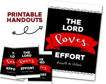 LDS Ministering Handout, Relief Society Handout, Ministering Print, Ministering Cards, LDS Ministering Interview, Handout, Lord Loves Effort