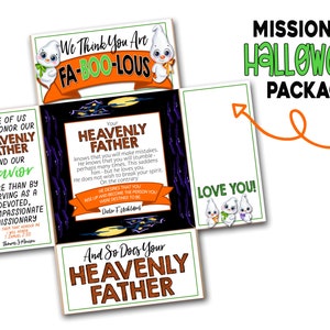 Missionar Halloween Paket, druckbare HLT Missionar Halloween Paket, HLT Missionar Mutter, HLT Missionar Paket, Missionarspost, Dekor