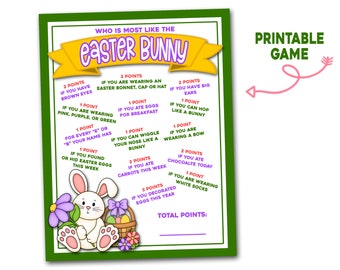 Easter Games, Easter Activity, Teen Easter Party Game, Easter Icebreaker Printable, Easter Group Game, Church Social Game, Instant Download