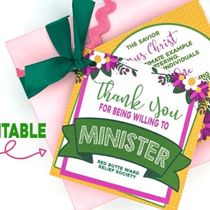 Service pastoral Merci, Service pastoral des jeunes femmes, Étiquette de service pastoral, Document de service pastoral, Idée de pastorale, Pastorale LDS, Imprimable