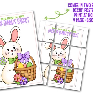 Easter Pin the Egg in the Basket, Easter Game, Printable Easter Party ...