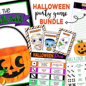 Halloween Party Game Bundle, Group Party Game, Family Friendly Halloween Games, Halloween Party Games, Halloween Class Party Game, Printable