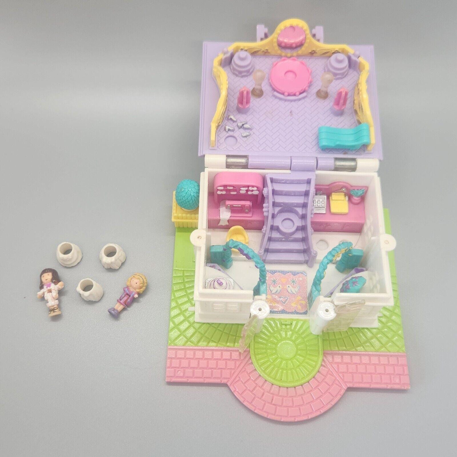 Light Up Bridal Salon Set w 5 Pieces Vintage Polly Pocket Bluebird Playset 1994 WORKS