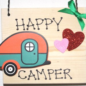 Targa in legno Happy Camper per anziani RV Park, gancio per rimorchio per veicoli ricreativi