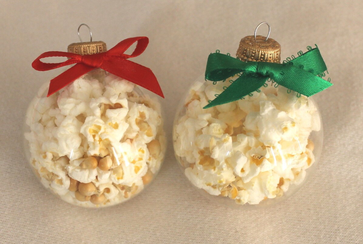 Popcorn Ball Ornament Movies Christmas Tree palomitas de maiz Etsy