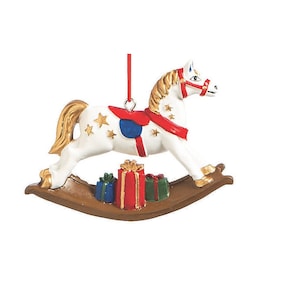 Victorian Rocking Horse 3D Ornament-Hand painted Hobby Horse-Xmas gift-Santa Claus-Night Before Christmas-Nutcracker Suite-party favor