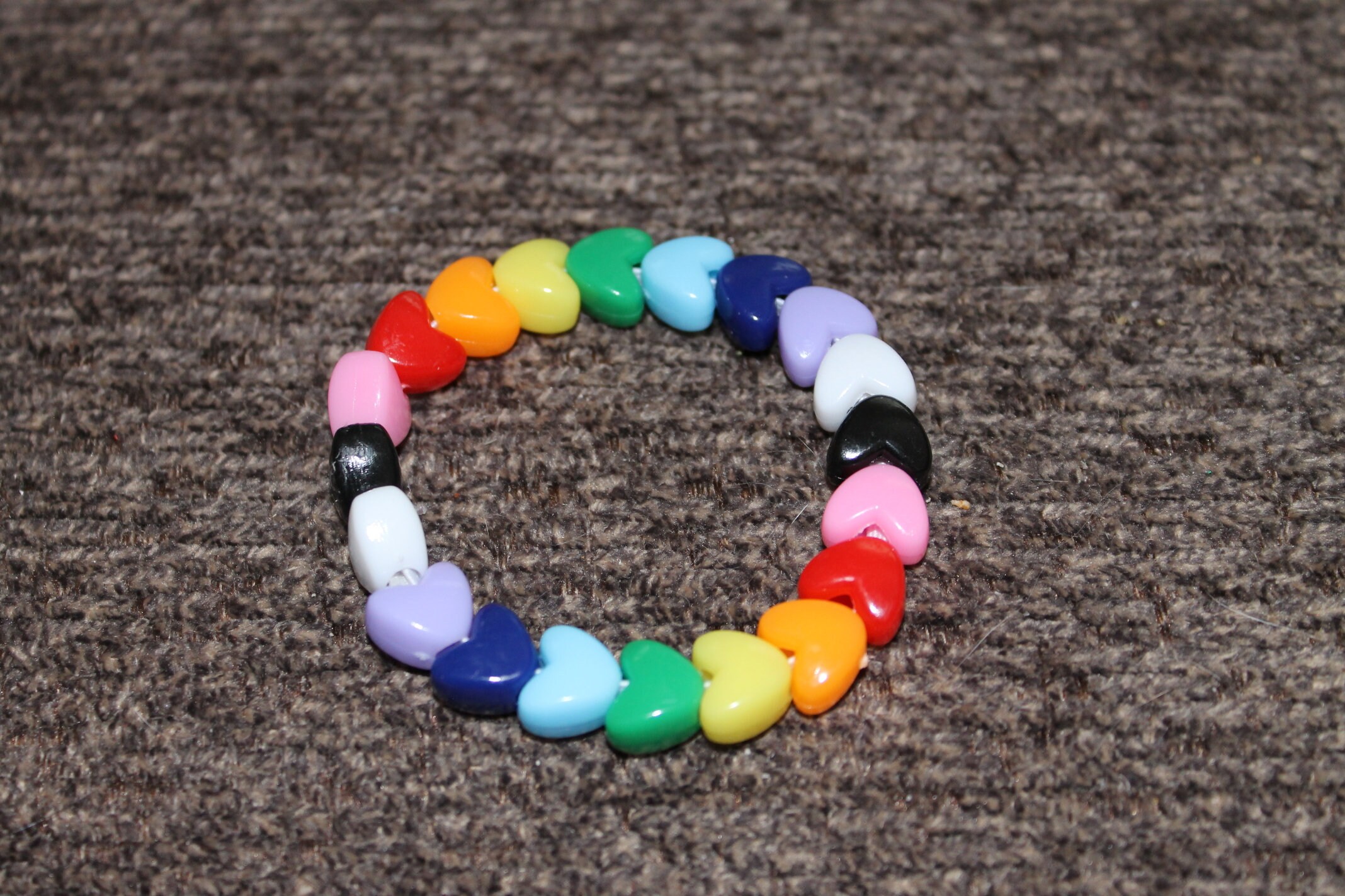 Fun Express Plastic Beaded Rainbow Heart Bracelets - Easter & Novelty  Jewelry Set (1 Dozen)