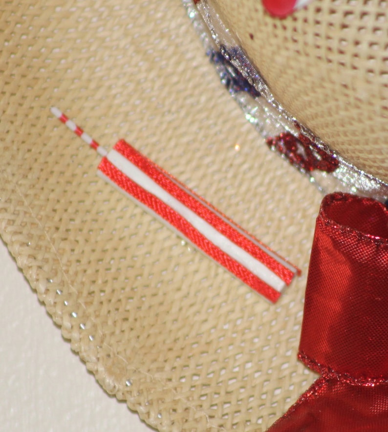 Patriotic Western Cowboy Hat Door Hanger Wreath 4th of July Fourth Independence Day Americana vaquero