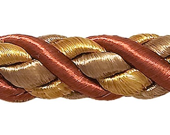 9 Yard Value Pack Large Two Tone Gold Baroque Collection 7//16 inch Cord with Lip Style# 0716BL Color Mixed Gold 8633B 27 Ft // 8 Meters