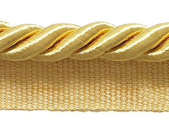 Gold and White High Quality Decorative Lip Cord Trim by the yard