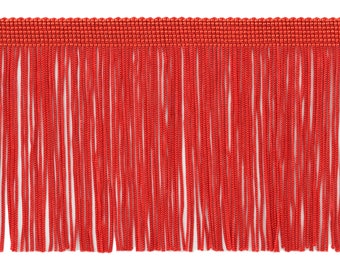 A1 Sold by The Yard Style# CF04 Color: White D/ÉCOPRO 4 Inch Chainette Fringe Trim