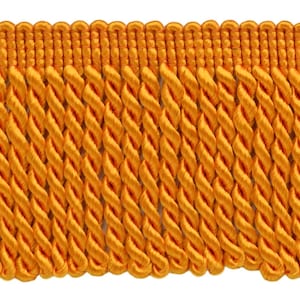 2 1/2" (6cm) long Bullion Fringe Trim (Style# EF25), Hot Orange #187 (Bright Orange) Sold By The Yard (36"/3 ft/0.9m)