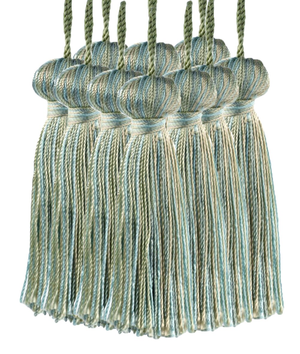 Decorative Craft Tassel (CT03EMP-RN), Beachwood Beige Multicolor #W126 (Light Beige, Olive Green, Light Brown) Sold Individually