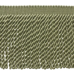 DÉCOPRO 6&quot; (15cm) Decorative Bullion Fringe Trim, Traditional Satiny Finish #BFS6, #L83 (Medium Moss Green) Sold By The Yard (36&quot;/3 ft/0.9m)