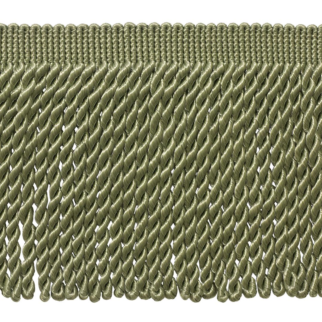 DÉCOPRO 6" (15cm) Decorative Bullion Fringe Trim, Traditional Satiny Finish #BFS6, #L83 (Medium Moss Green) Sold By The Yard (36"/3 ft/0.9m)