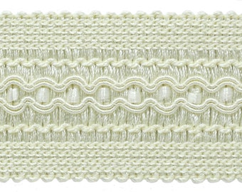 2" (5cm) Basic Trim Collection Solid Wide Gimp raid Trim (0200SG-PY), Off White #26 (Ivory Off White), Sold By The Yard (36"/3 ft/0.9m)