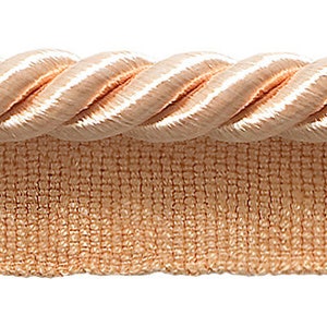 5/16&quot; (0.5cm)  Rope Cord with Lip | Cord Trim (0516S), Light Salmon Pink #E16 (Light Salmon Peach Pink) Sold By The Yard (36&quot;/3 ft/0.9m)