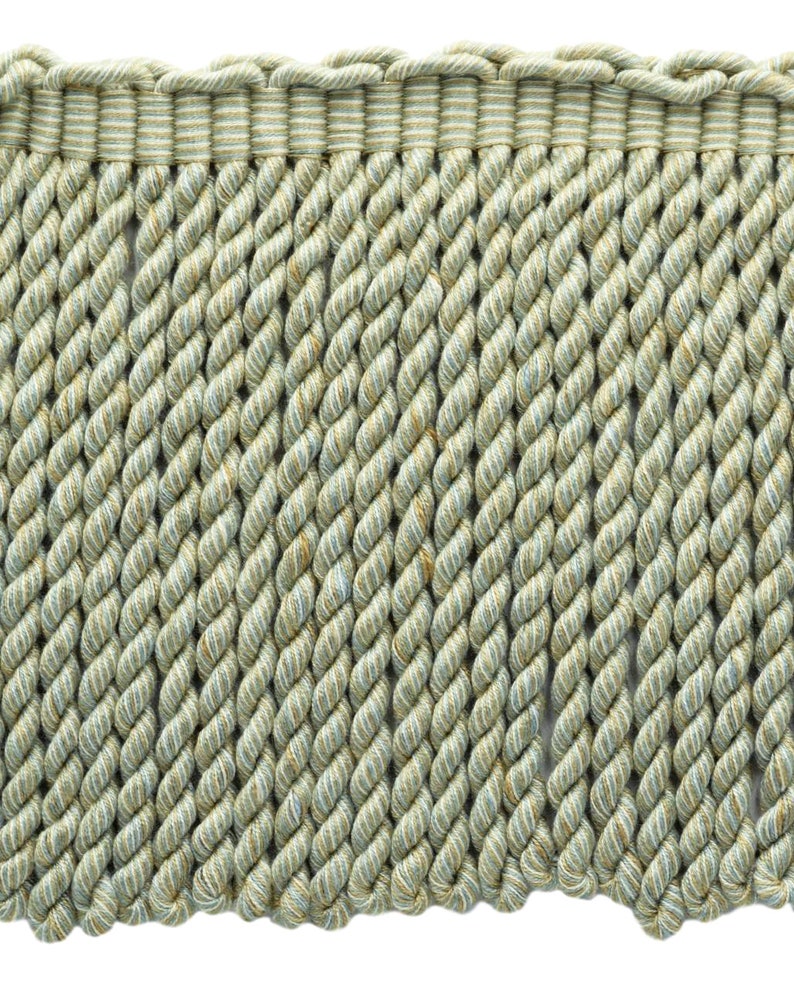 Color Seaspray Blue W164 Sold By the Yard 21987 Beige Bullion Fringe Trim Style# BFEMP6 Off White 6 Inch Long Sky Blue
