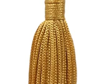 3" (7.5cm) Basic Chainette Tassel | Craft Tassel (RT03), Dark Gold #C4 (Dark Yellow Gold) Set of 10