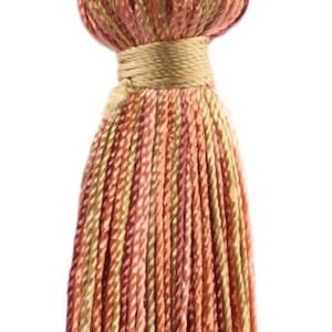 Camel Gold, Light Pink, Pumpkin, Terra Cotta Petite Key Tassel / 3 inch Tassel 1 inch loop / Princess Collection /BT3 Color Terra Cotta PR21