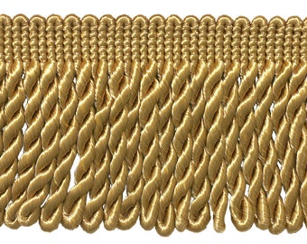 3 Inch Long Gold Bullion Fringe Trim, Style# BFS3 Color C4, Sold By the Yard