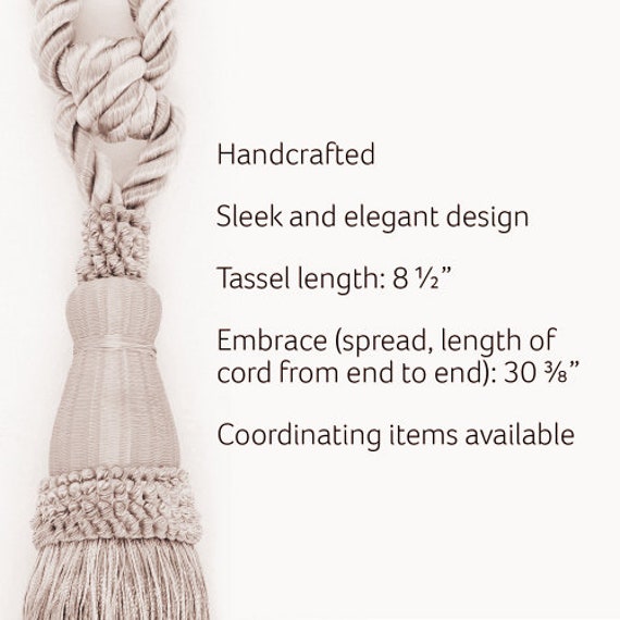 DÉCOPRO 3" Chainette Tassels - Set Of 2 Jet Black Decorative Tassels With 1" Loops