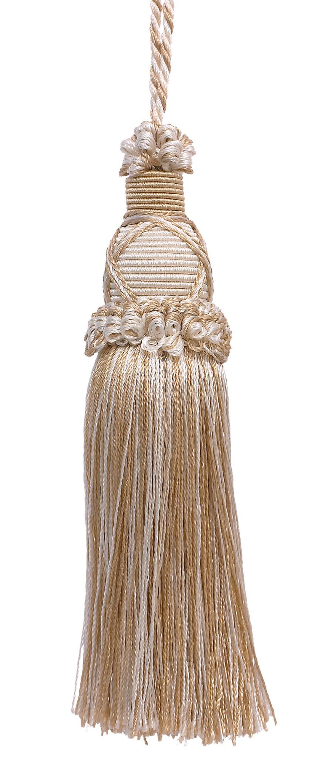 DÉCOPRO Decorative 6 inch Key Tassel/Light Bronze, Olive