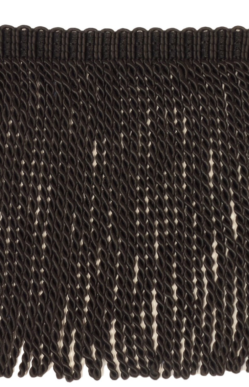 9 Inch Bullion Fringe Trim Sold By the Yard Style# BFS9 Color: Black K9