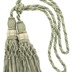 DÉCOPRO Curtain & Drapery Double Tassel Tieback, Tassel Length 10&quot; (25cm), Spread 38&quot; (96.5cm) # TBEL102 #EL04 Sold Individually